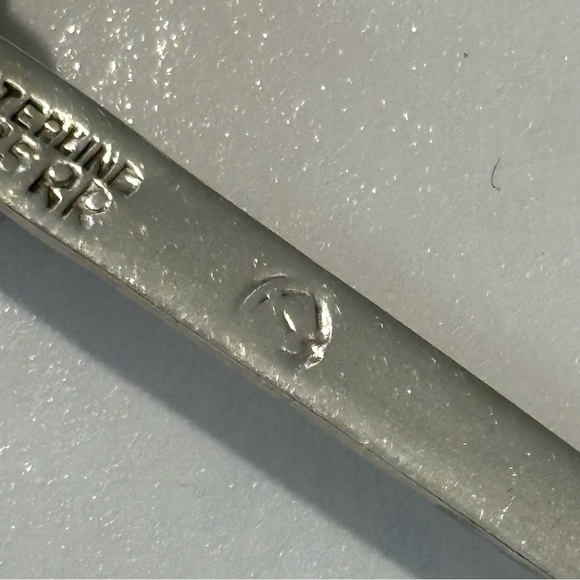 Jade and sterling silver vintage antique hors d'oeuvres made in Mexico fork - Picture 4 of 9